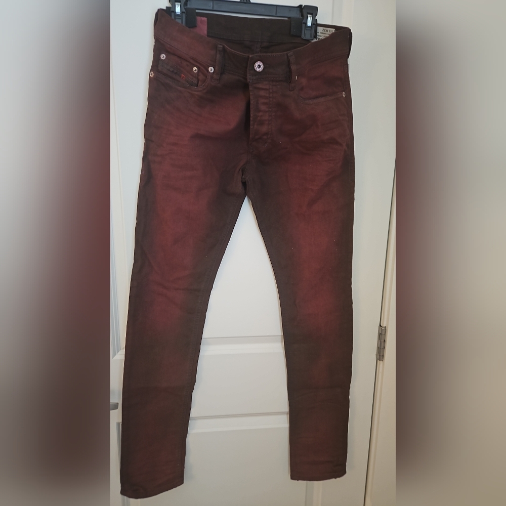 Diesel jeans red/maroon size 32,new
